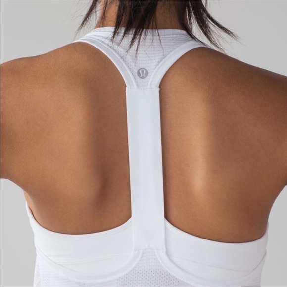 Lululemon High-Neck Swiftly Tech Tank White Size 4 - Picture 2 of 7